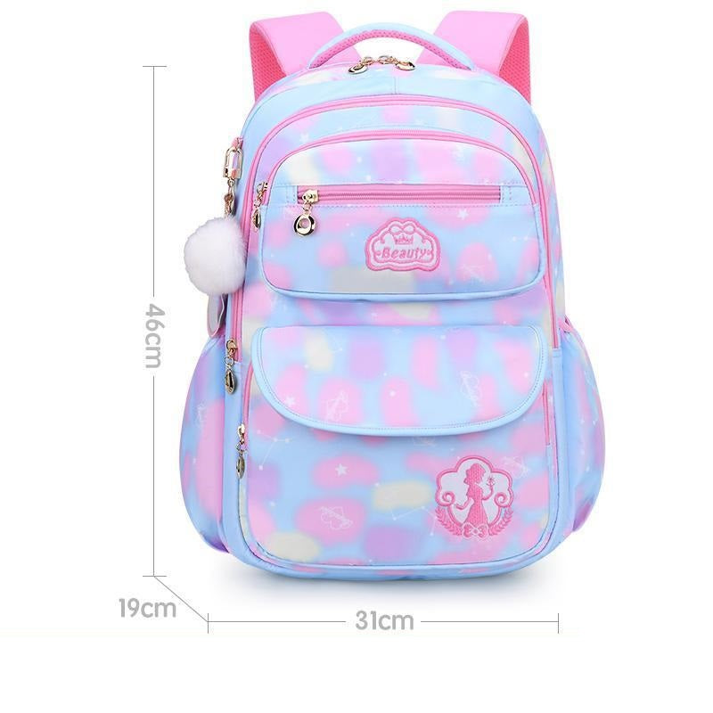 The new Korean style schoolbag for elementary school students is cute and sweet