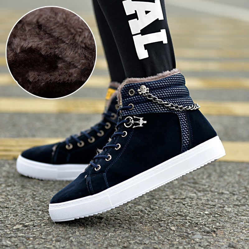 Casual Fashion Sneakers Men's Sneakers with Fleece Lining