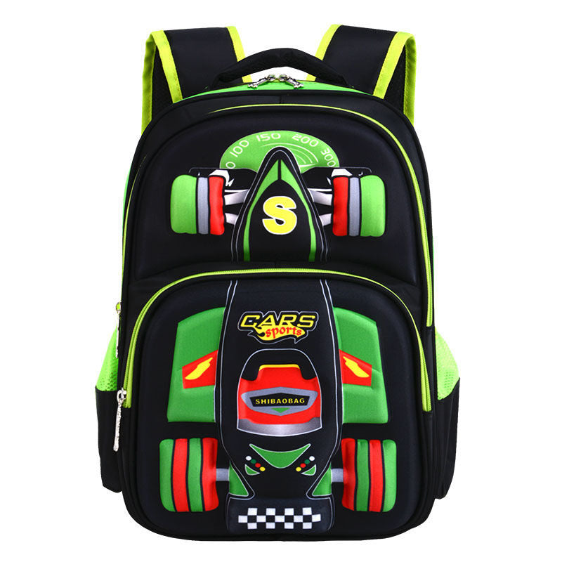 Three-dimensional car boys primary school trolley school bag