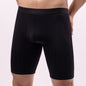 Summer anti-wear leg ice silk men's breathable running plus size lengthened thin mesh boxer shorts