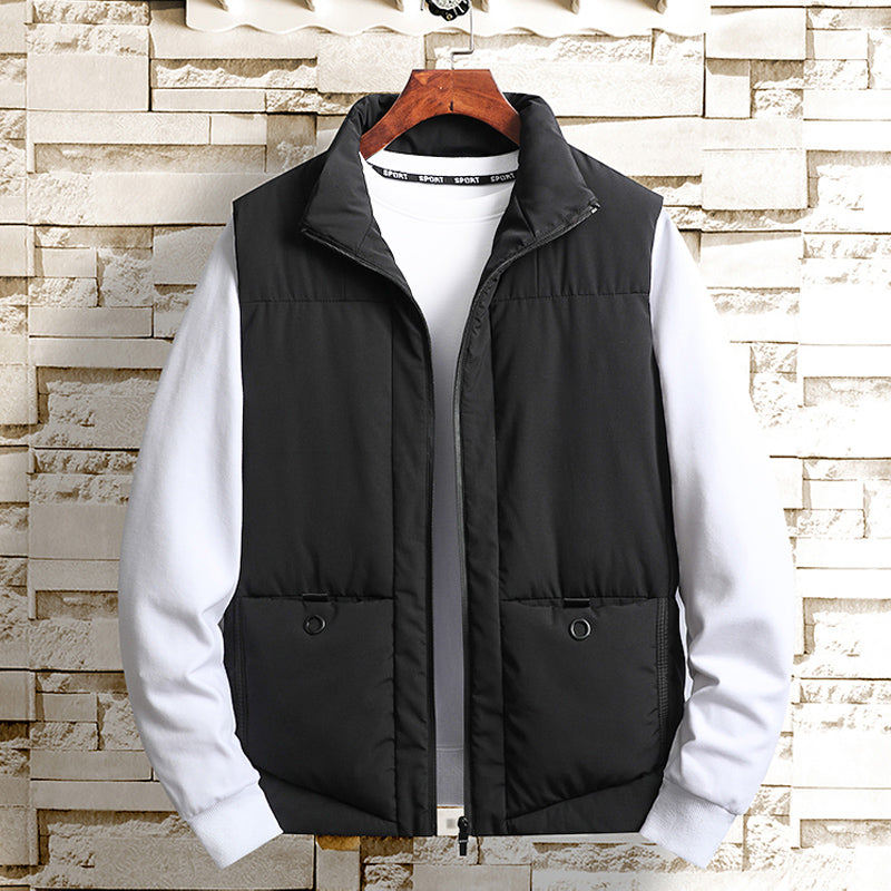 Autumn men's casual cotton vest warm