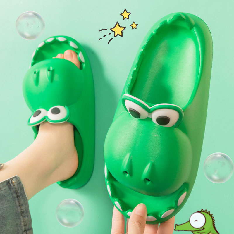 Children Dinosaur Slippers Wholesale Summer Cartoon Parent Child Outdoor Home EVA Sandals Women Men Kids Cute Slippers Baby Shoes