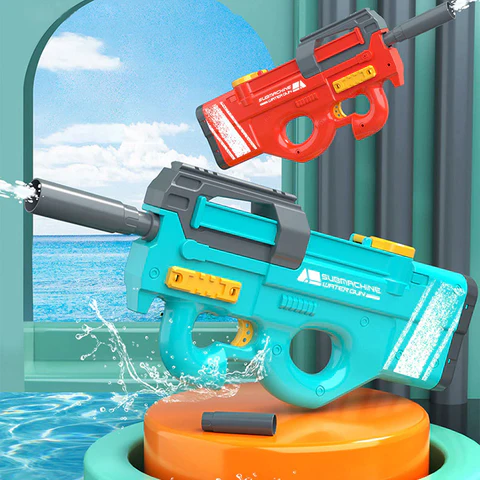 New P90 Electric Water Gun High-Tech Kids Toy Outdoor Beach Pool Large Capacity Summer Gel Blasting Water Gun for Adults