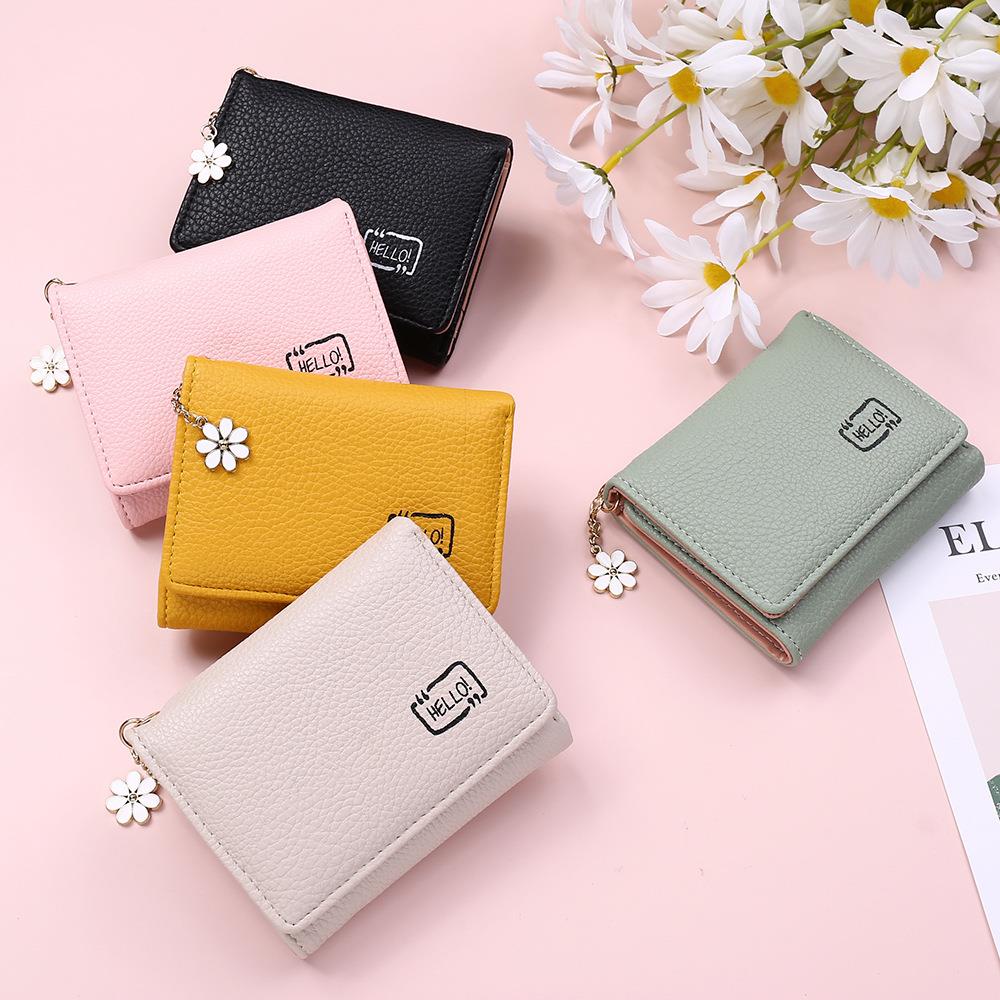 Simple foldable cute zero wallet for women