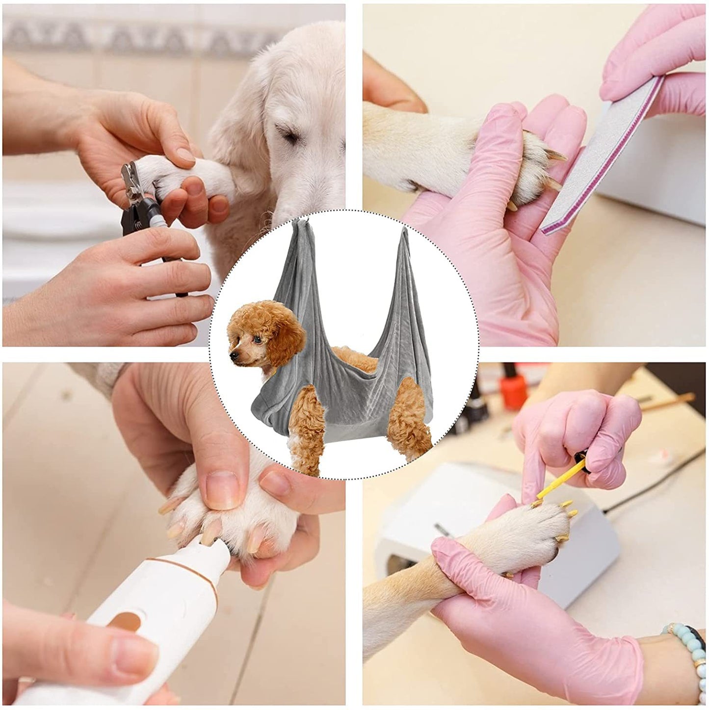 Dog Grooming Hammock Nail Trimming Aid Dog Grooming Harness Multifunctional Restraints for Small Medium and Large Dogs and Cats for Bathing Washing Grooming and Trimming Nails