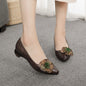 Spring new leather women's shoes handmade retro cow leather shoes