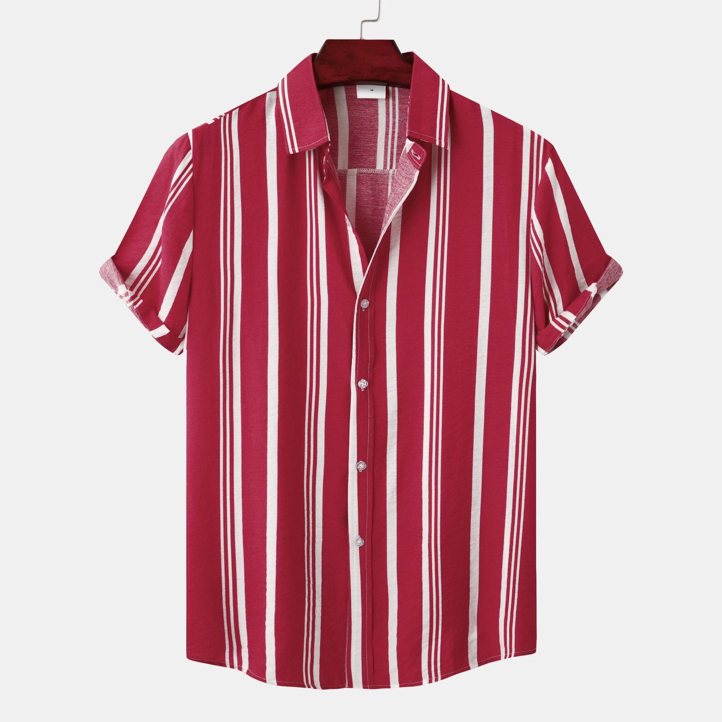 Casual striped printed short sleeve shirt for men