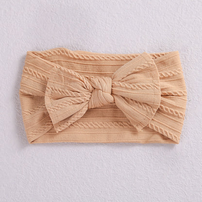 Baby Hair Accessories Elastic Head Band Edge Nylon Bow Headband for Kids