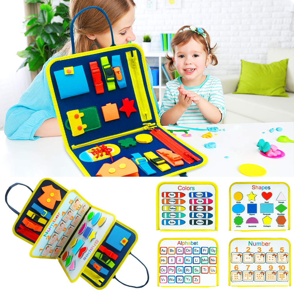 New activity book for kids activity board dress up and button up learning for babies early education preschool sensory learning toy