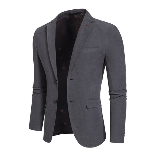 Men's fashionable casual single breasted wool coat
