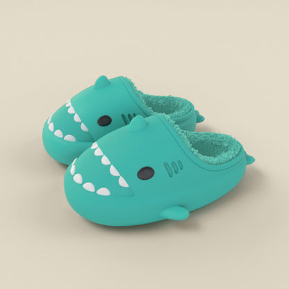 Shark shoes for kids cute waterproof warm slippers home shoes for children