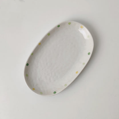 Ceramic plate set small breakfast plate dessert plate taste plate oval plate