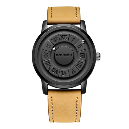 Lige Cool men's magnetic suspension watch black technology creative personality