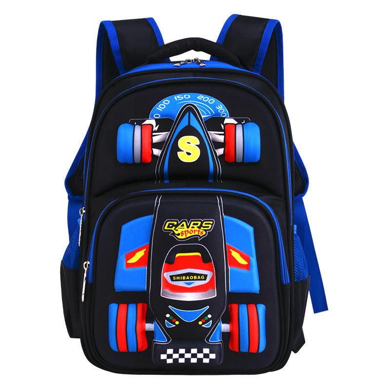 Three-dimensional car boys primary school trolley school bag