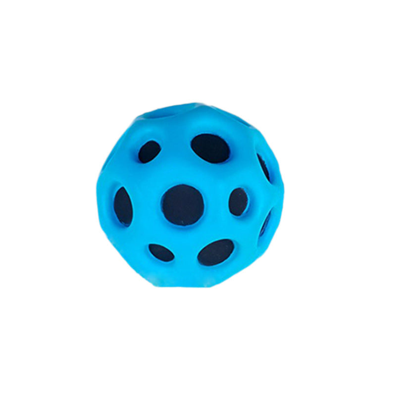 Hole ball soft bouncy ball anti-fall moon shape porous bouncy ball children's toy for indoor and outdoor ergonomic design