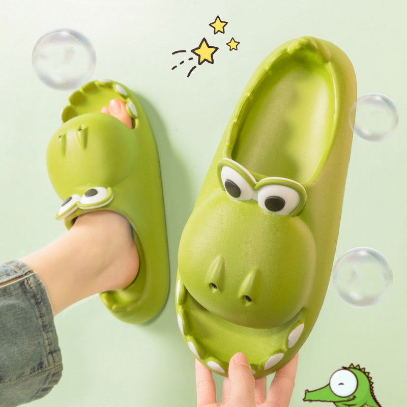 Children Dinosaur Slippers Wholesale Summer Cartoon Parent Child Outdoor Home EVA Sandals Women Men Kids Cute Slippers Baby Shoes