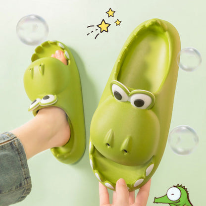 Children Dinosaur Slippers Wholesale Summer Cartoon Parent Child Outdoor Home EVA Sandals Women Men Kids Cute Slippers Baby Shoes