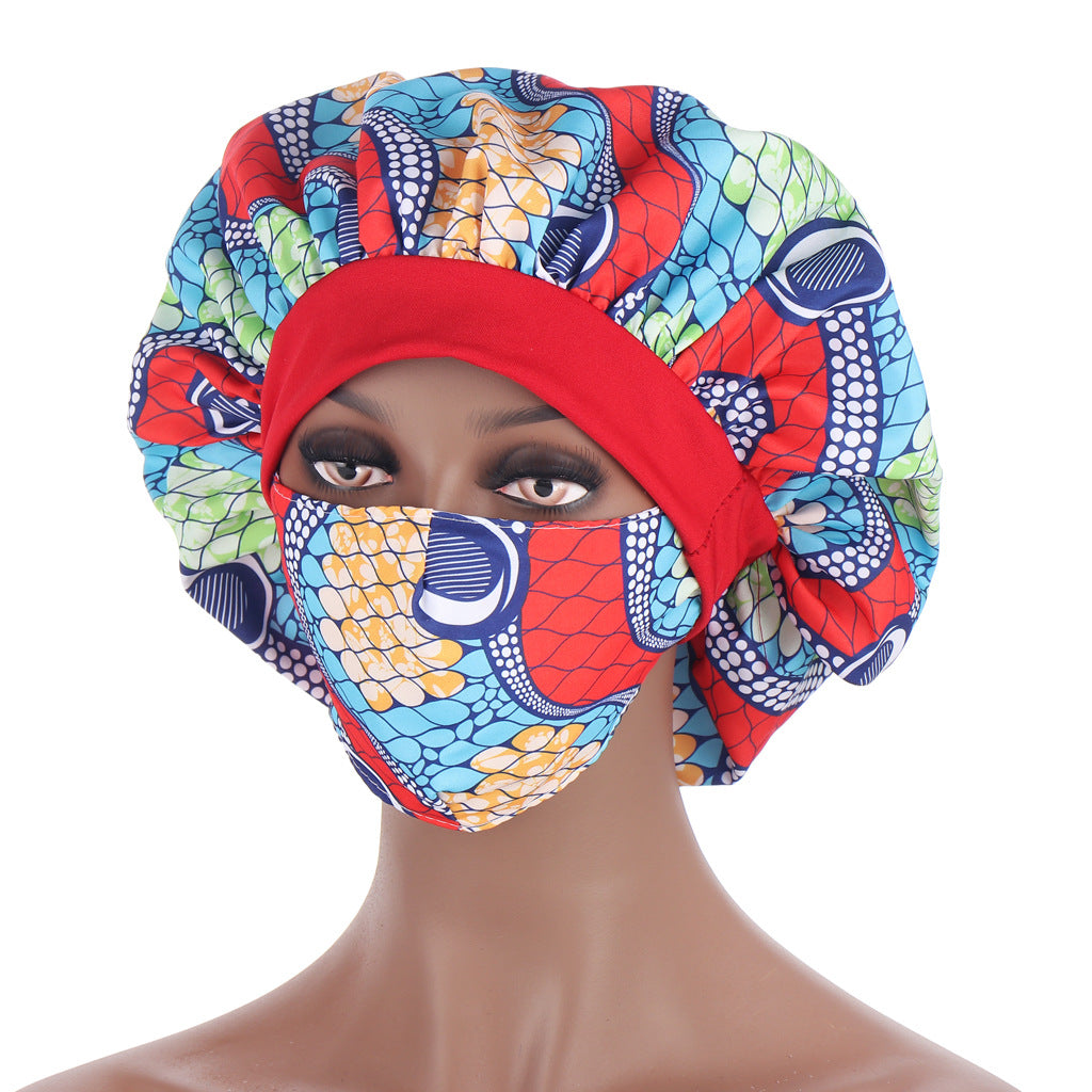 Hijab Hat African Pattern Multicolor Sleeping Fashion