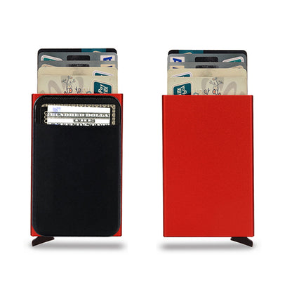 Smart wallet with metal credit card holder