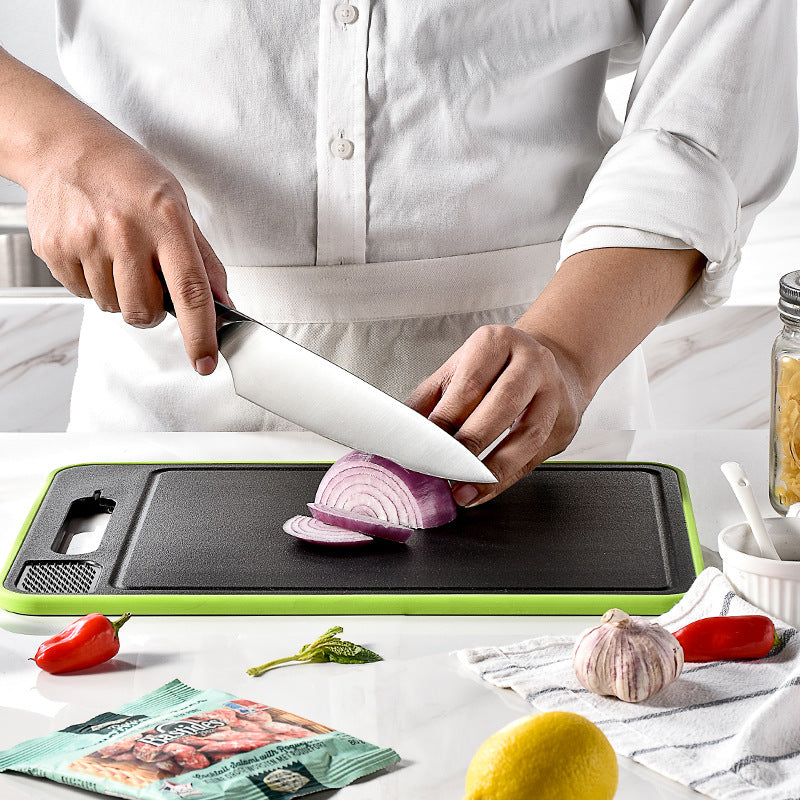 Double-sided cutting board with defrost function Cutting board Kitchen grinding board with knife sharpener