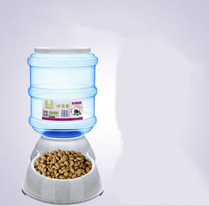 Cats Dogs Automatic Feeder Drinking Water Fountain Large Capacity Plastic Pets Dog Food Bowl Water Dispenser