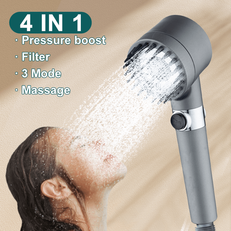 3 Modes Shower Head High Pressure Shower Head Portable Filter Rainfall Faucet Tap Bathroom Bath Home Innovative Accessories