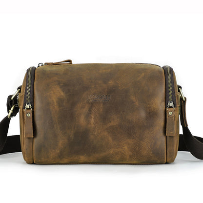 Retro Crazy Horse Leather Fashion Men Messenger Bag