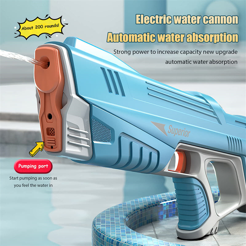 Summer Fully Automatic Electric Water Gun Toy Induction Water Absorbing High-Tech Burst Water Gun Beach Outdoor Water Fighting Toy