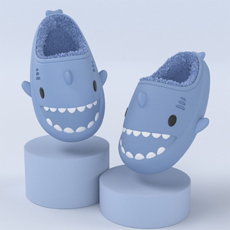 Shark shoes for kids cute waterproof warm slippers home shoes for children