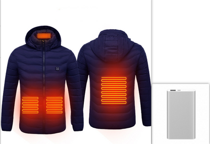 New Heated Jacket Coat USB Electric Jacket Cotton Coat Heating Thermal Clothing Heating Vest Men's Clothing Winter