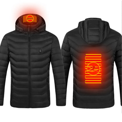 New Heated Jacket Coat USB Electric Jacket Cotton Coat Heating Thermal Clothing Heating Vest Men's Clothing Winter