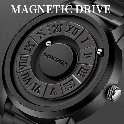 Lige Cool men's magnetic suspension watch black technology creative personality