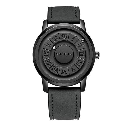 Lige Cool men's magnetic suspension watch black technology creative personality