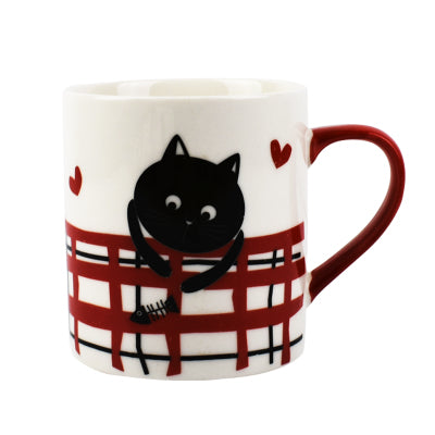 Black cat mug coffee mug breakfast mug