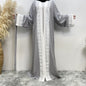 Fashionable patchwork lace Muslim robe for women