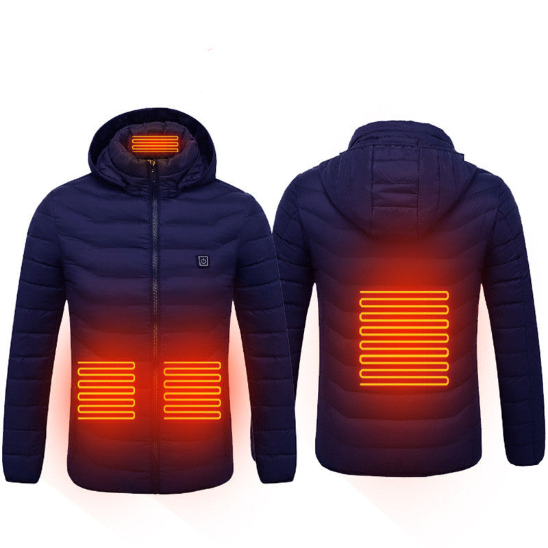 New Heated Jacket Coat USB Electric Jacket Cotton Coat Heating Thermal Clothing Heating Vest Men's Clothing Winter