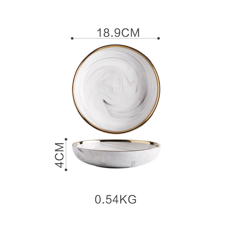 Marble tableware bowls plates rice