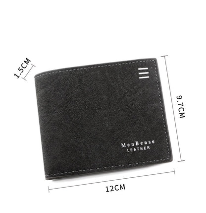 New personalized short men's wallet fashionable screen printing frosted clutch wallet