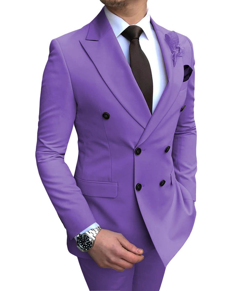 Double-breasted wedding suit for the best man