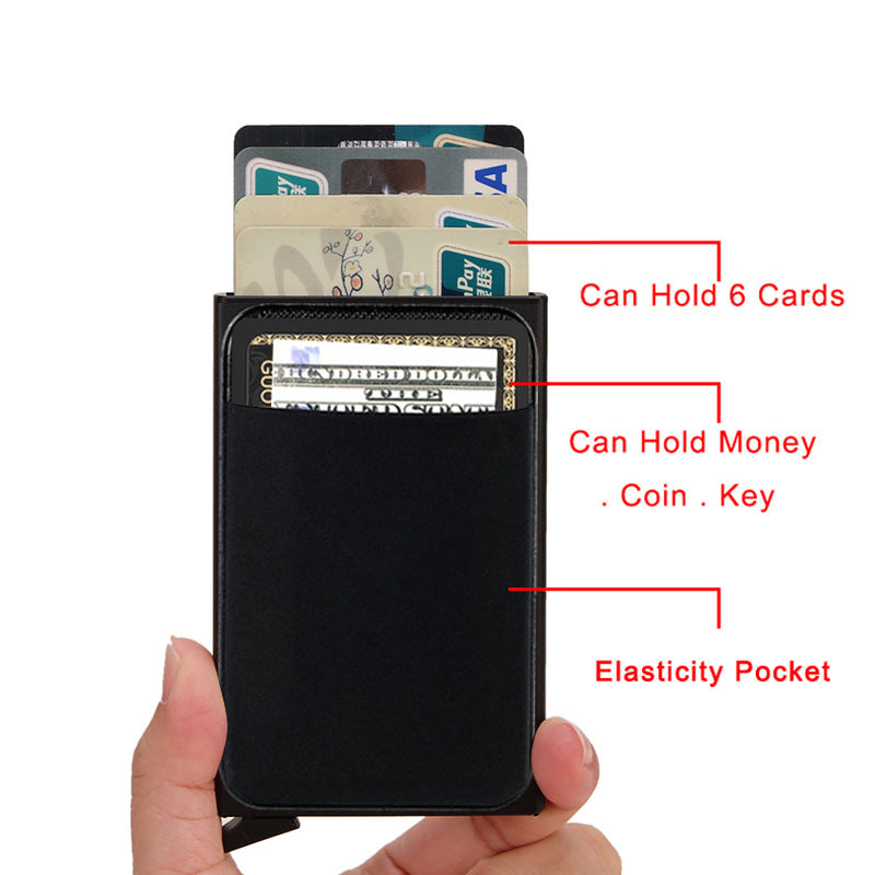 Smart wallet with metal credit card holder