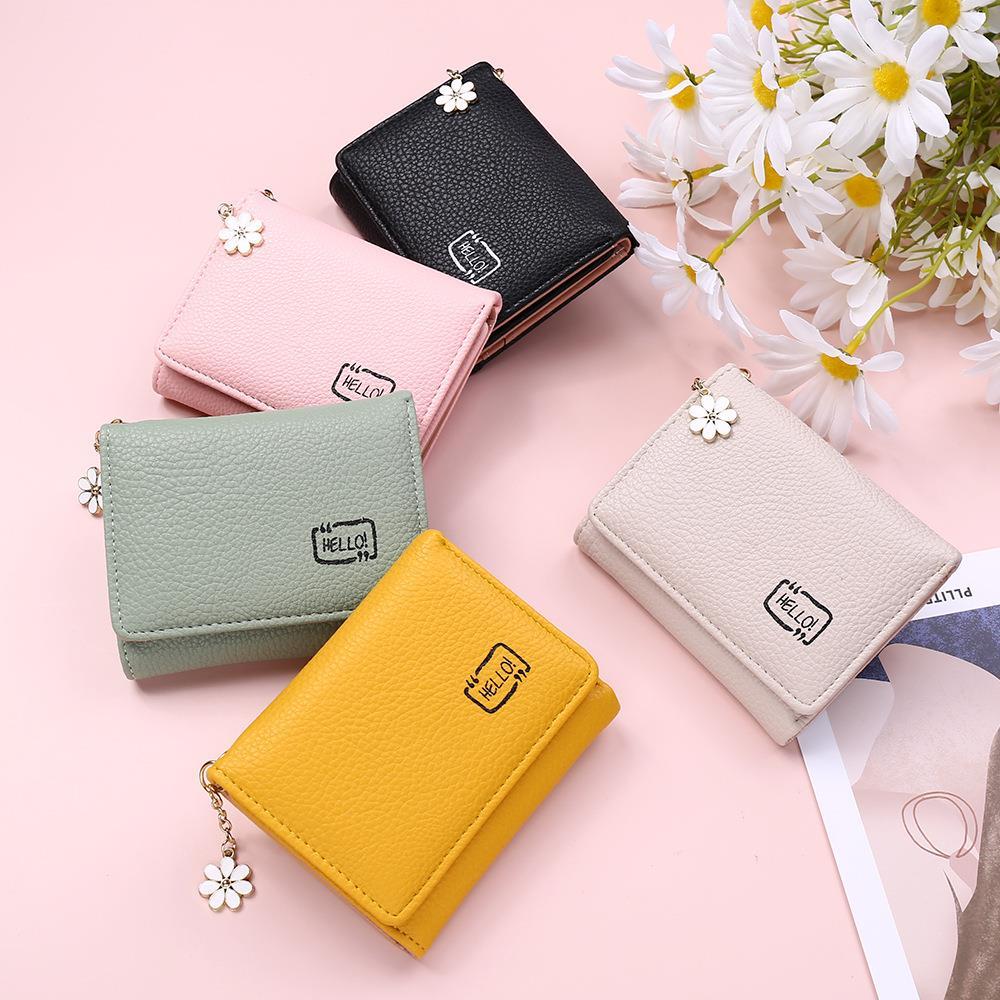 Simple foldable cute zero wallet for women