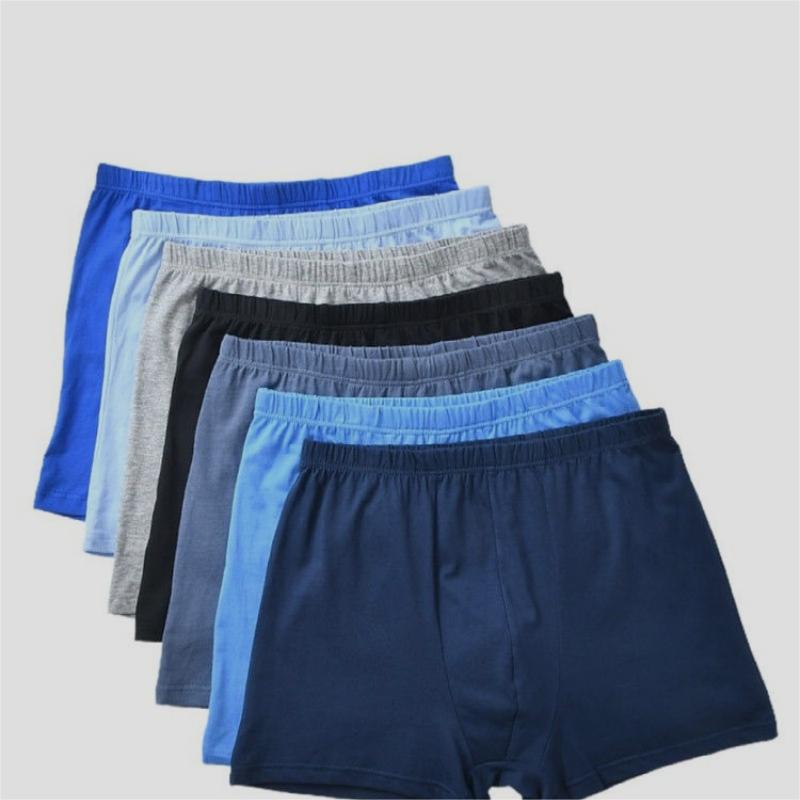 Men's Mid Waist Boxer Shorts Cotton Shorts for Middle and Elderly People