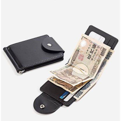 Fashionable short men's wallet made of PU leather