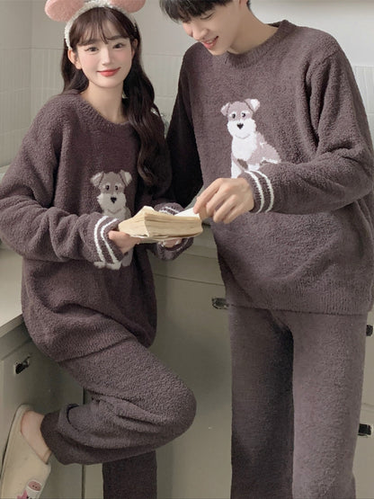 Autumn and winter soft dog dressing gown girl