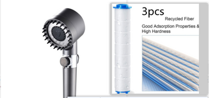 3 Modes Shower Head High Pressure Shower Head Portable Filter Rainfall Faucet Tap Bathroom Bath Home Innovative Accessories