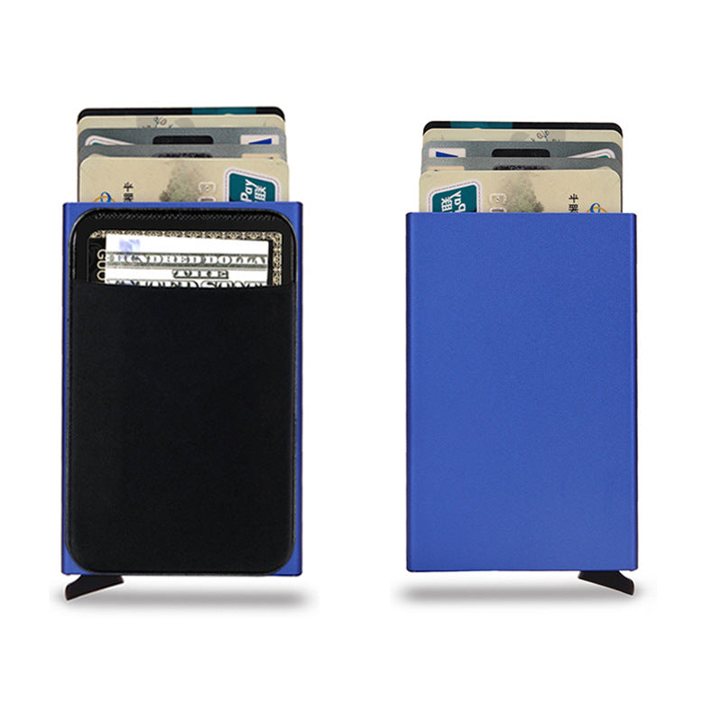 Smart wallet with metal credit card holder