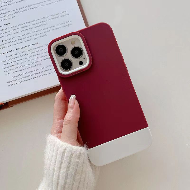 Simple color contrast phone cases for men and women