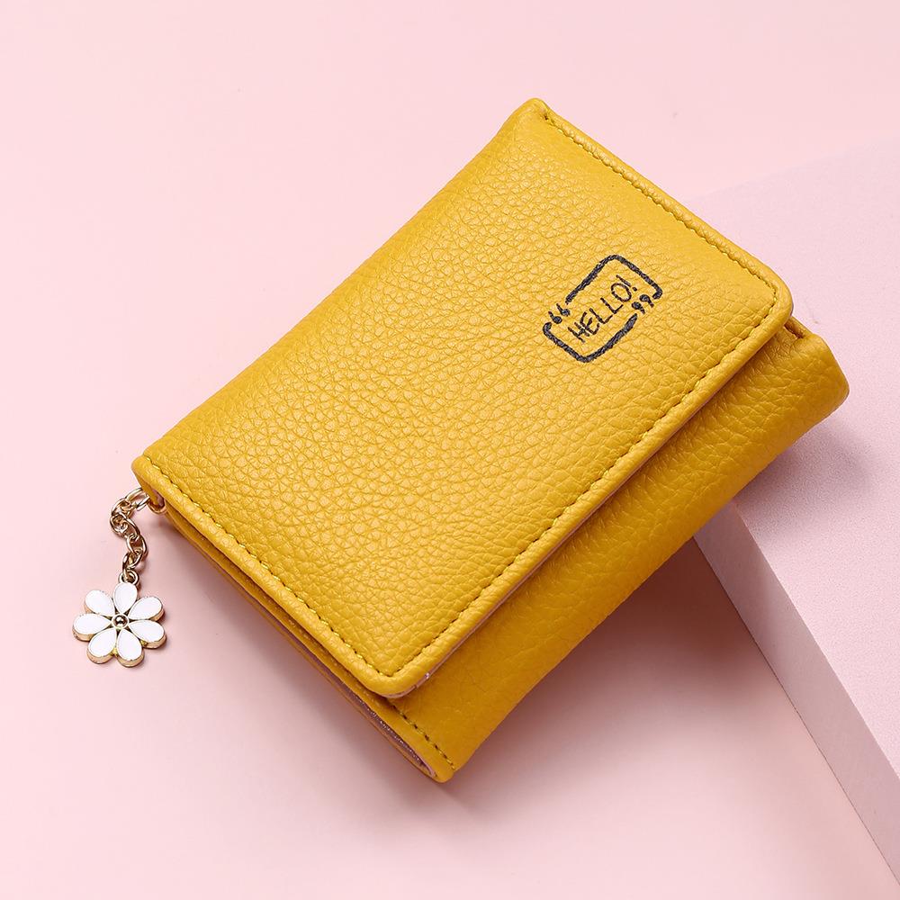 Simple foldable cute zero wallet for women