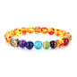 Natural Lava Stone Bracelet with 7 Colors Amethyst Tiger Eye