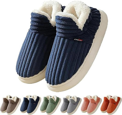 Volle Ferse Wrap Baumwoll schuhe Fleece Ausgekleidet Plattform